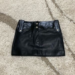 FINAL PRICE. Beau Souci Leather Micro Mini Skirt